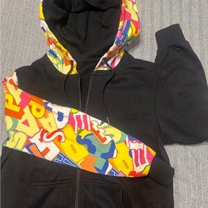 Eleven Paris Streetwear hoodie zip black Colorful Graphic Hoodie